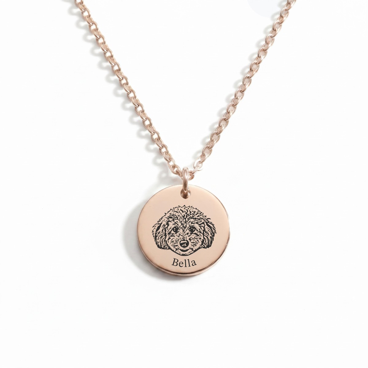 Collar Pet Face en Rose Gold