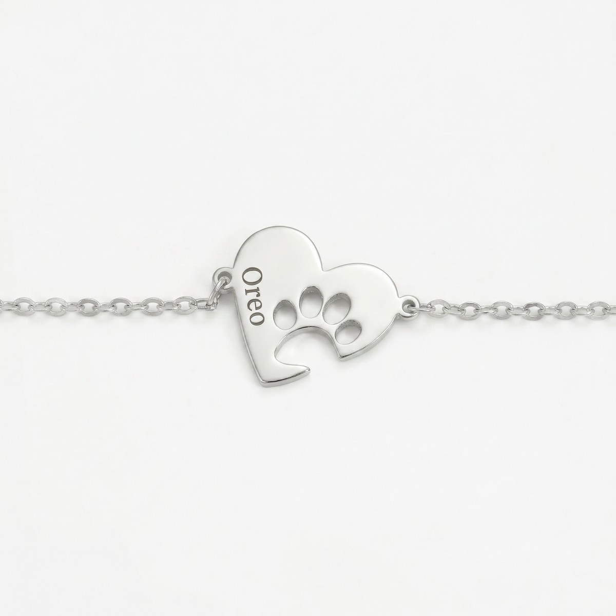 Pulsera Paw Heart en Silver
